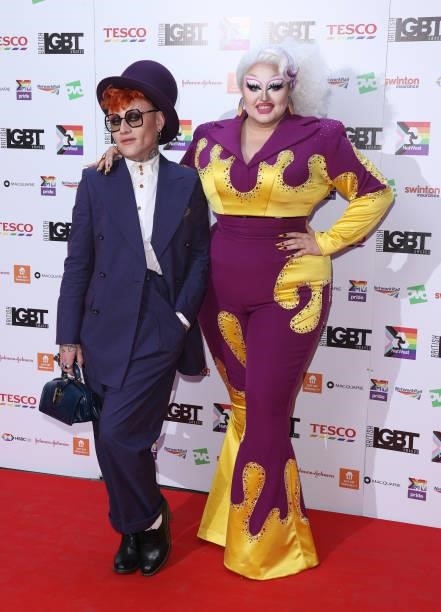 Joe Black and Victoria Scone attends the British LGBT Awards 2021 at The Brewery on August 27, 2021 in London, England.