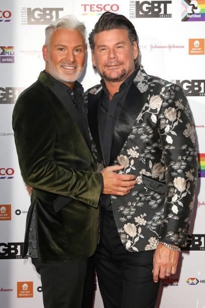 Gary Cockerill and Phil Turner attend the British LGBT Awards 2021 at The Brewery on August 27, 2021 in London, England.