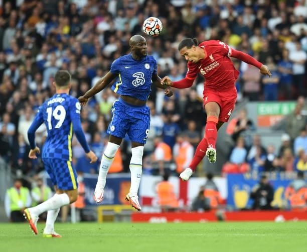 During the Premier League match between Liverpool and Chelsea at Anfield on August 28, 2021 in Liverpool, England.