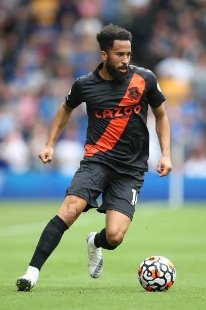 Andros Townsend of Everton on the ball during the Premier League match between Brighton & Hove Albion and Everton at American Express Community...