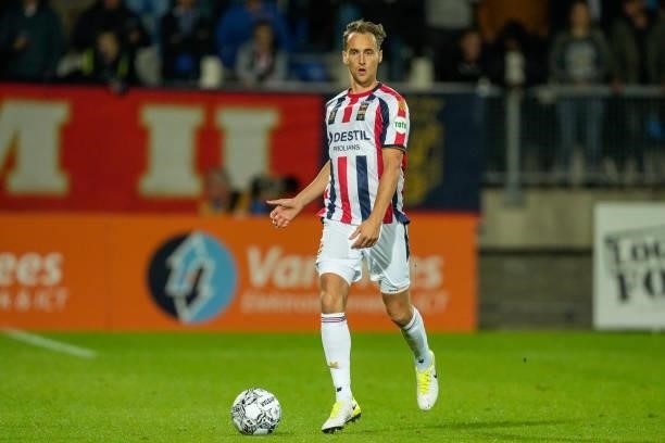 Freek Heerkens of Willem II during the Dutch Eredivisie match between Willem II and PEC Zwolle at Koning Willem II Stadion on August 28, 2021 in...