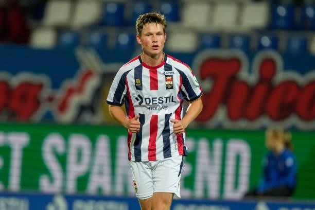 Max Svensson of Willem II during the Dutch Eredivisie match between Willem II and PEC Zwolle at Koning Willem II Stadion on August 28, 2021 in...