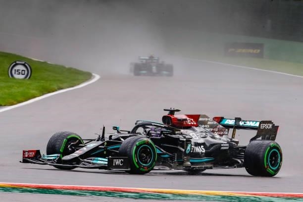 Lewis Hamilton, Mercedes, third in qualify during the F1 Rolex Belgian Grand Prix 2021 at Circuit de Francorchamps on August 28, 2021 in...