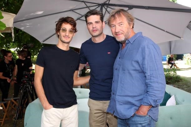 Pierre Niney, Director Yann Gozlan and Olivier Rabourdin attend the "Boite noire