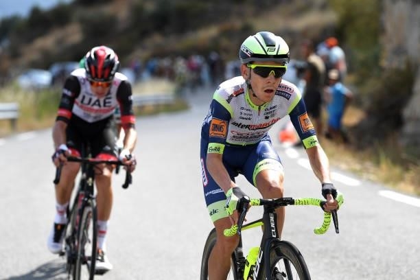 Louis Meintjes of South Africa and Team Intermarché - Wanty - Gobert Matériaux competes in the breakaway during the 76th Tour of Spain 2021, Stage 15...