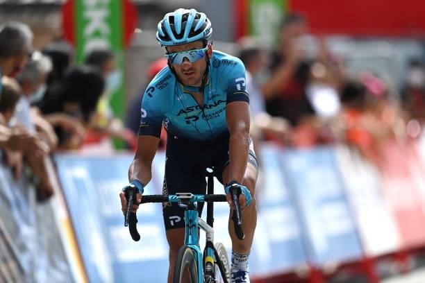 Gorka Izagirre Insausti of Spain and Team Astana – Premier Tech crosses the finishing line during the 76th Tour of Spain 2021, Stage 15 a 197,5km km...