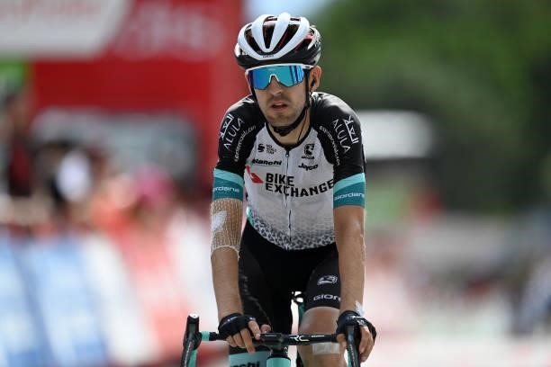 Mikel Nieve Ituralde of Spain and Team BikeExchange crosses the finishing line during the 76th Tour of Spain 2021, Stage 15 a 197,5km km stage from...