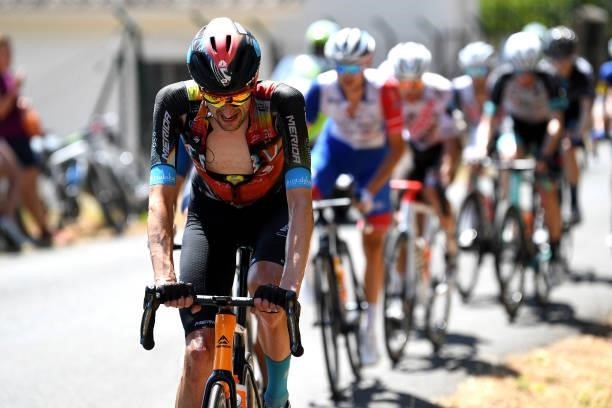 Wouter Poels of Netherlands and Team Bahrain Victorious competes during the 76th Tour of Spain 2021, Stage 15 a 197,5km km stage from Navalmoral de...