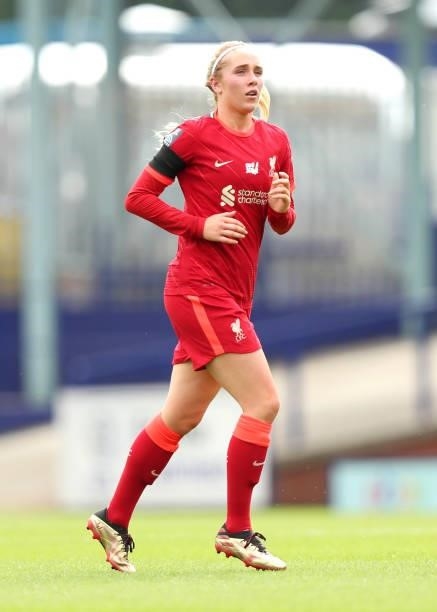 Missy Bo Kearns of Liverpool in action during the Barclays FA Women's Championship match between Liverpool and London City Lionesses at Prenton Park...