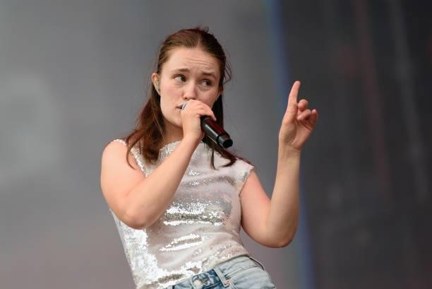 Sigrid performs on Day 3 of Leeds Festival 2021 at Bramham Park on August 29, 2021 in Leeds, England.