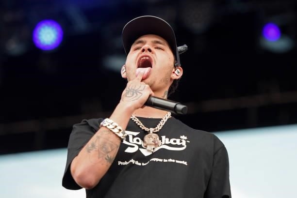 Slowthai performs on Day 3 of Leeds Festival 2021 at Bramham Park on August 29, 2021 in Leeds, England.