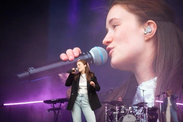 Sigrid performs on the main stage during Leeds Festival 2021 at Bramham Park on August 29, 2021 in Leeds, England.
