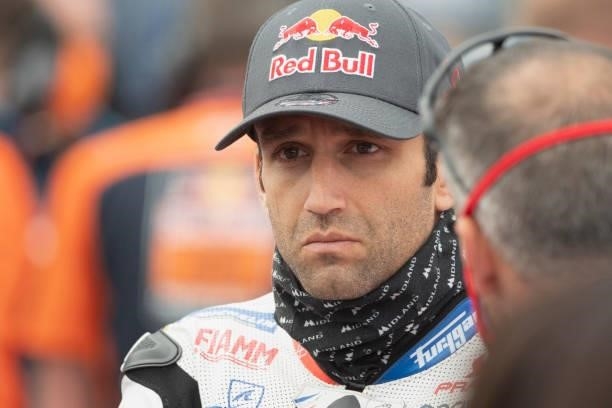 Johann Zarco of France and Pramac Racing prepares to start on the grid during the MotoGP race during the MotoGP of Great Britain - Race at...