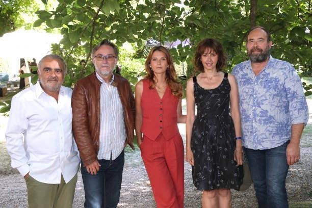 Director Marc Dugain, Josephine Japy, Valérie Bonneton and Olivier Gourmet attend the "Eugenie Grandet