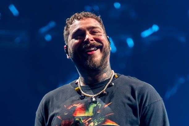 Post Malone performs on Day 3 of Leeds Festival 2021 at Bramham Park on August 29, 2021 in Leeds, England.