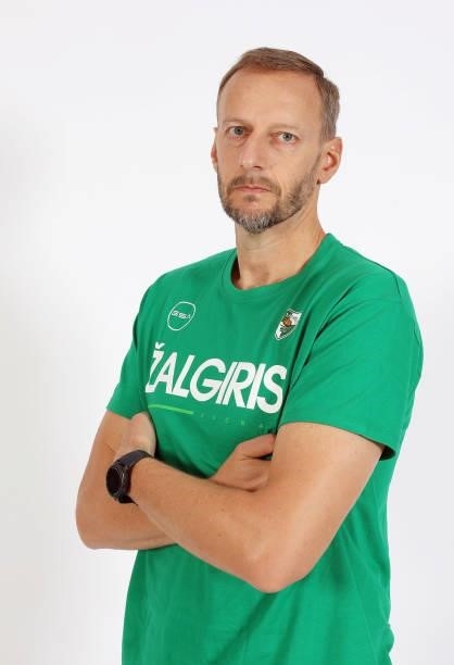 Arne Woltmann, Assistant Coach poses during the 2021/2022 Turkish Airlines EuroLeague Media Day of Zalgiris Kaunas at Zalgirio Arena on August 30,...