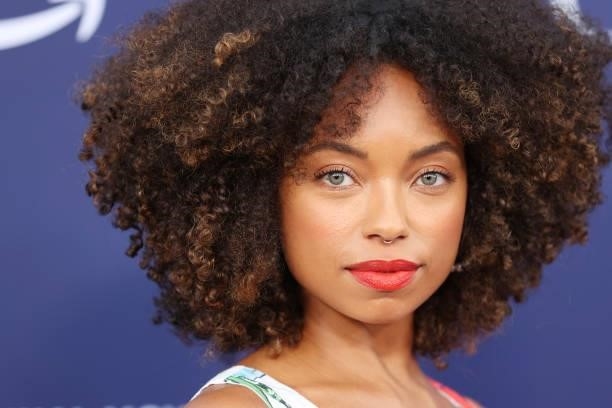 Logan Browning attends the Los Angeles Premiere of Amazon Studios' "Cinderella