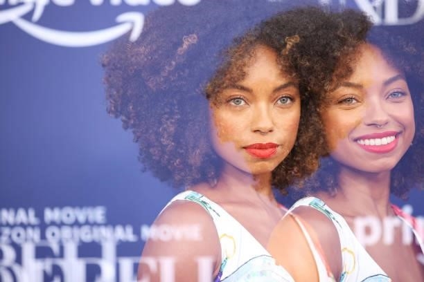Logan Browning attends the Los Angeles Premiere of Amazon Studios' "Cinderella