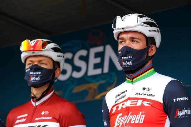 Mads Pedersen of Denmark and Team Trek - Segafredo prior to the 17th Benelux Tour 2021, Stage 3 a 168,3km stage from Essen to Hoogerheide /...