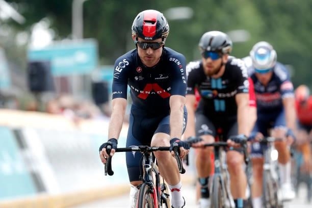 Leonardo Basso of Italy and Team INEOS Grenadiers crosses the finishing line during the 17th Benelux Tour 2021, Stage 3 a 168,3km stage from Essen to...