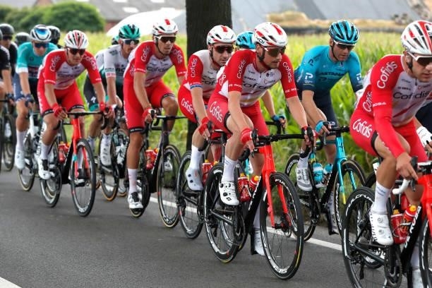 Elia Viviani of Italy, Tom Bohli of Switzerland and Team Cofidis and Teammates compete during the 17th Benelux Tour 2021, Stage 3 a 168,3km stage...