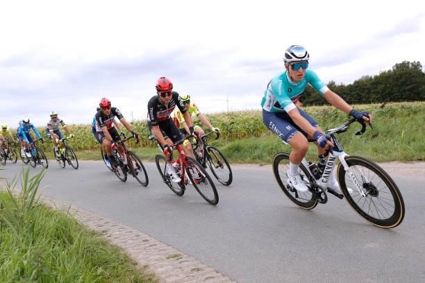 Tim Merlier of Belgium and Team Alpecin-Fenix Turquoise Points Jersey competes during the 17th Benelux Tour 2021, Stage 3 a 168,3km stage from Essen...