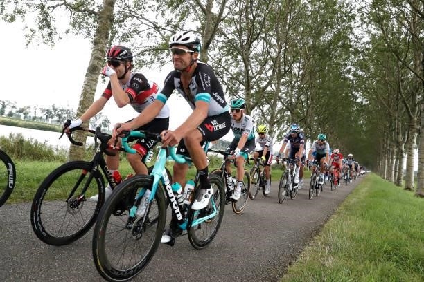 Finn Fisher-Black of New Zealand and UAE Team Emirates and Jack Bauer of New Zealand and Team BikeExchange compete during the 17th Benelux Tour 2021,...