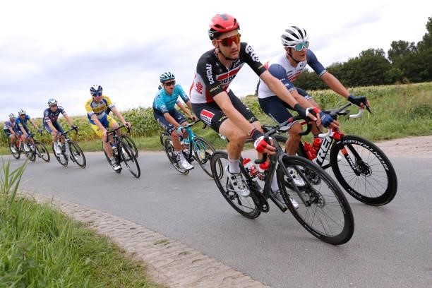 Tim Wellens of Belgium and Team Lotto Soudal and Jasper Stuyven of Belgium and Team Trek - Segafredo compete during the 17th Benelux Tour 2021, Stage...