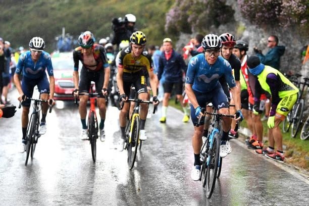 Miguel Ángel López Moreno of Colombia and Movistar Team competes during the 76th Tour of Spain 2021, Stage 17 a 185,5km stage from Unquera to Lagos...