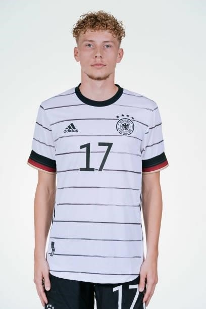 Bent Andresen poses during the Germany U19 team presentation on September 01, 2021 in Villingen-Schwenningen, Germany.