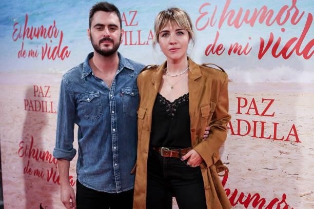 Ruben Tajuelo and Andrea Guasch attend 'El Humor De Mi Vida' premiere at EDP Gran Via theater on September 01, 2021 in Madrid, Spain.