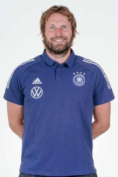 Stefan Wessels poses during the Germany U19 team presentation on September 01, 2021 in Villingen-Schwenningen, Germany.