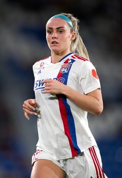 Ellie Carpenter of Lyon looks on during UEFA Women's Champions League Round 2 match between Levante UD and Lyon at Ciutat de Valencia on September...