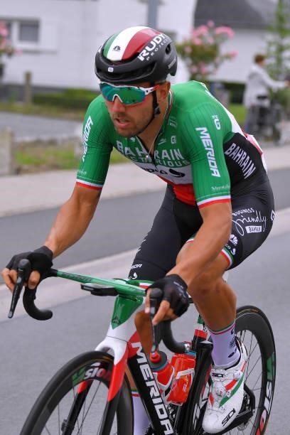 Sonny Colbrelli of Italy and Team Bahrain Victorious competes during the 17th Benelux Tour 2021, Stage 4 a 166,1km stage from Aalter to Ardooie /...