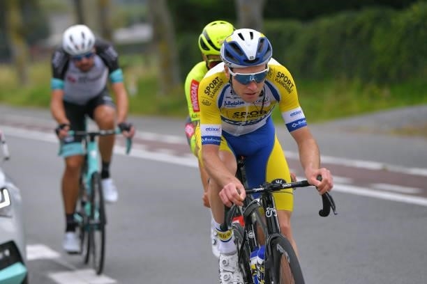 Thomas Sprengers of Belgium and Team Sport Vlaanderen - Baloise competes in the breakaway during the 17th Benelux Tour 2021, Stage 4 a 166,1km stage...