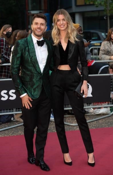 Joel Dommett and Hannah Cooper attends the GQ Men Of The Year Awards 2021 at Tate Modern on September 01, 2021 in London, England.