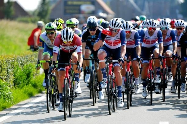 Toms Skujins of Latvia and Ryan Mullen of Ireland and Team Trek - Segafredo competes during the 17th Benelux Tour 2021, Stage 4 a 166,1km stage from...