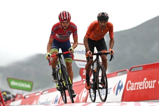 Odd Christian Eiking of Norway and Team Intermarché - Wanty - Gobert Matériaux Red Leader Jersey and Luis Ángel Maté Mardones of Spain and Team...