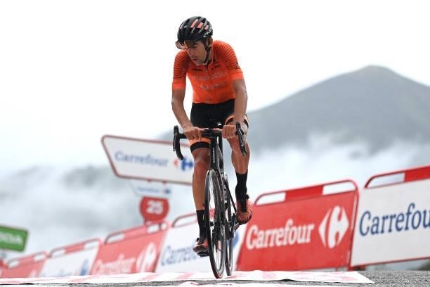Mikel Iturria Segurola of Spain and Team Euskaltel - Euskadi crosses the finishing line during the 76th Tour of Spain 2021, Stage 17 a 185,5km stage...