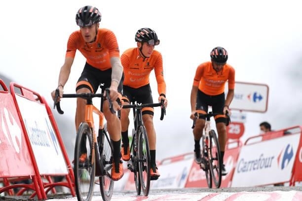 Jesús Soto Guirao of Spain and Team Euskaltel - Euskadi crosses the finishing line during the 76th Tour of Spain 2021, Stage 17 a 185,5km stage from...