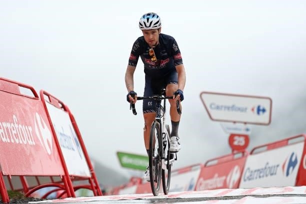 Jay Vine of Australia and Team Alpecin-Fenix crosses the finishing line during the 76th Tour of Spain 2021, Stage 17 a 185,5km stage from Unquera to...