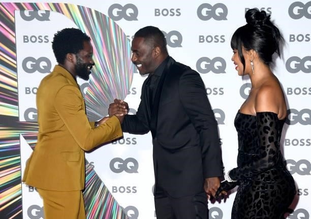 Sope Dirisu, Idris Elba and Sabrina Elba attend the GQ Men Of The Year Awards 2021 at the Tate Modern on September 01, 2021 in London, England.