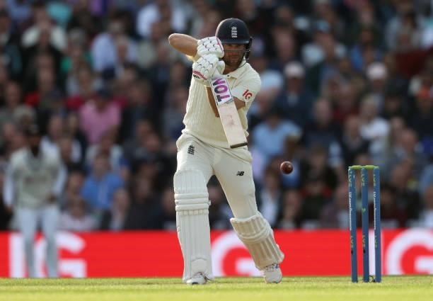 Dawid Malan of England bats during day one at The Kia Oval on September 02, 2021 in London, England.