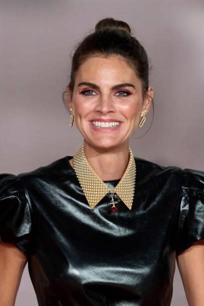 Actress Amaia Salamanca attends 'Todos Mienten' premiere at the Europe Congress Palace during day 3 of the FesTVal 2021 on September 02, 2021 in...