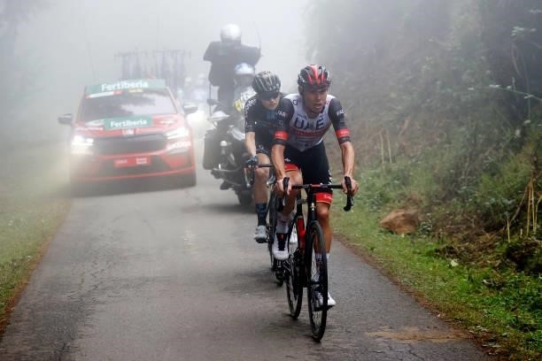 David De La Cruz Melgarejo of Spain and UAE Team Emirates competes in the breakaway during the 76th Tour of Spain 2021, Stage 18 a 162,6km stage from...