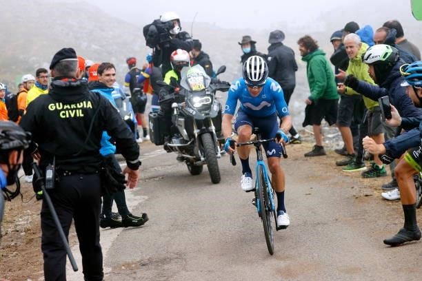 Miguel Ángel López Moreno of Colombia and Movistar Team competes in the breakaway during the 76th Tour of Spain 2021, Stage 18 a 162,6km stage from...
