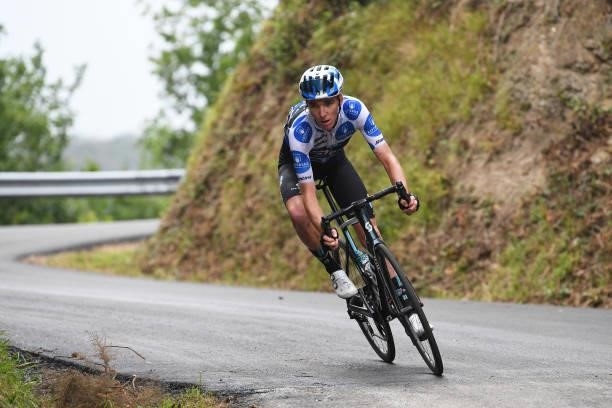 Romain Bardet of France and Team DSM polka dot mountain jersey competes during the 76th Tour of Spain 2021, Stage 18 a 162,6km stage from Salas to...