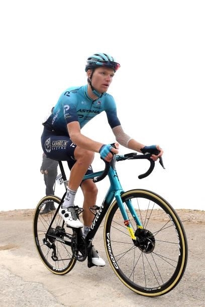 Aleksander Vlasov of Russia and Team Astana – Premier Tech competes during the 76th Tour of Spain 2021, Stage 18 a 162,6km stage from Salas to Altu...