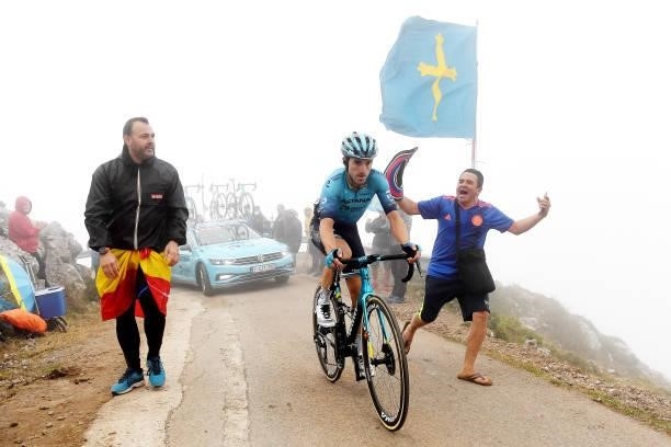 Ion Izagirre Insausti of Spain and Team Astana – Premier Tech competes while fans cheer during the 76th Tour of Spain 2021, Stage 18 a 162,6km stage...