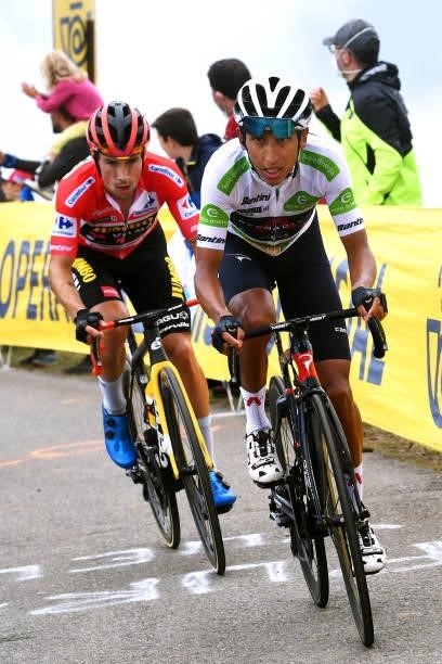Egan Arley Bernal Gomez of Colombia and Team INEOS Grenadiers white best young jersey competes in the breakaway during the 76th Tour of Spain 2021,...